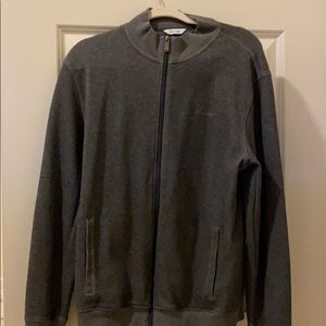 Calvin Klein grey full zip sweater